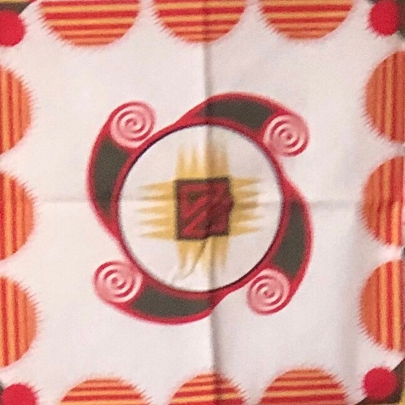 Southwestern Aztec Vintage Gold, Red and Black Native Tribal Bandanna 21”x21” - Picture 13 of 16